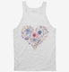 Floral Heart Summer Spring Floral  Tank