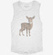 Forest Animal Deer white Womens Muscle Tank