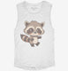 Forest Animal Raccoon  Womens Muscle Tank