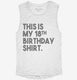 Funny 18th Birthday Gifts - This is my 18th Birthday white Womens Muscle Tank