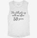 Funny 50th Anniversary white Womens Muscle Tank