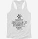 Funny Abyssinian Cat Breed white Womens Racerback Tank
