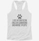 Funny American English Coonhound white Womens Racerback Tank