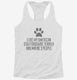 Funny American Staffordshire Terrier white Womens Racerback Tank