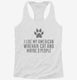 Funny American Wirehair Cat Breed white Womens Racerback Tank