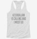 Funny Azerbaijan Is Calling and I Must Go white Womens Racerback Tank