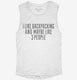 Funny Backpacking white Womens Muscle Tank