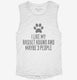 Funny Basset Hound white Womens Muscle Tank