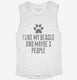 Funny Beagle white Womens Muscle Tank