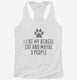 Funny Bengal Cat Breed white Womens Racerback Tank
