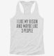 Funny Bison Owner white Womens Racerback Tank