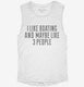 Funny Boating white Womens Muscle Tank