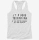 Funny Bomb Tech If You See Me Running white Womens Racerback Tank