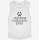 Funny Boston Terrier white Womens Muscle Tank