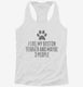 Funny Boston Terrier white Womens Racerback Tank