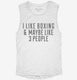 Funny Boxing white Womens Muscle Tank