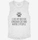 Funny British Longhair Cat Breed white Womens Muscle Tank