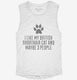 Funny British Shorthair Cat Breed white Womens Muscle Tank