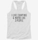 Funny Camping white Womens Racerback Tank