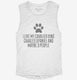 Funny Cavalier King Charles Spaniel white Womens Muscle Tank