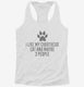 Funny Chartreux Cat Breed white Womens Racerback Tank