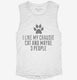 Funny Chausie Cat Breed white Womens Muscle Tank