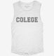 Funny Colege white Womens Muscle Tank