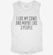 Funny Cow Owner white Womens Muscle Tank