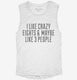 Funny Crazy Eights white Womens Muscle Tank