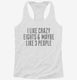Funny Crazy Eights white Womens Racerback Tank