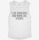 Funny Dodgeball white Womens Muscle Tank