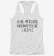 Funny Duck Owner white Womens Racerback Tank