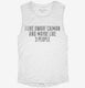 Funny Dwarf Caiman Pet Owner white Womens Muscle Tank