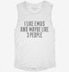 Funny Emu Owner white Womens Muscle Tank