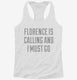 Funny Florence Vacation white Womens Racerback Tank