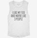 Funny Fox Owner white Womens Muscle Tank