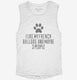 Funny French Bulldog white Womens Muscle Tank