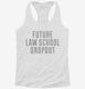 Funny Future Law School Dropout white Womens Racerback Tank