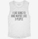 Funny Kung Fu white Womens Muscle Tank
