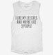 Funny Leeches Owner white Womens Muscle Tank