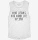 Funny Lifting white Womens Muscle Tank