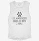 Funny Manchester Terrier white Womens Muscle Tank