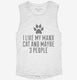 Funny Manx Cat Breed white Womens Muscle Tank