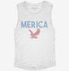 Funny Merica white Womens Muscle Tank