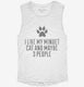 Funny Minuet Cat Breed white Womens Muscle Tank