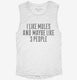 Funny Mule Owner white Womens Muscle Tank