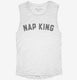 Funny Nap King white Womens Muscle Tank