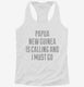 Funny Papua New Guinea Is Calling and I Must Go white Womens Racerback Tank
