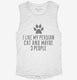 Funny Persian Cat Breed white Womens Muscle Tank