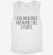 Funny Pet Alpaca Owner white Womens Muscle Tank